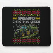 Spreading Christmas Cheer Farming Tractor Ugly Swe Mousepad (Vorne)