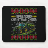 Spreading Christmas Cheer Farming Tractor Ugly Swe Mousepad (Vorne)