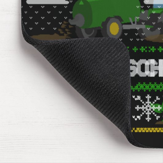 Spreading Christmas Cheer Farming Tractor Ugly Swe Mousepad (Ecke)