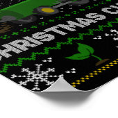 Spreading Christmas Cheer Farming Tractor Ugly Swe Poster (Ecke)