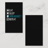 Spreadsheet Accountant Tax Auditor Bookkeeping Visitenkarte (Vorne/Hinten)