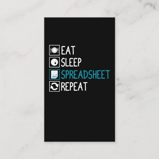 Spreadsheet Accountant Tax Auditor Bookkeeping Visitenkarte (Vorderseite)