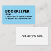 Spreadsheet Champion - Funny Bookkeeper Design Visitenkarte (Vorne/Hinten)