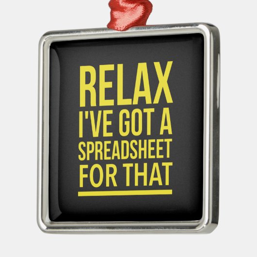 Spreadsheet inspirierende lustige Geschenke Ornament Aus Metall (Links)