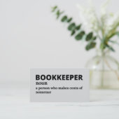 Spreadsheet King - Funny Bookkeeper - Bedeutung Visitenkarte (Stehend Vorderseite)