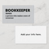 Spreadsheet King - Funny Bookkeeper - Bedeutung Visitenkarte (Vorne/Hinten)