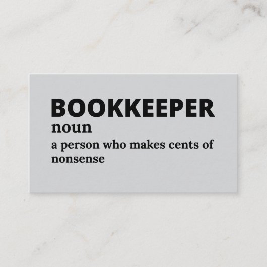 Spreadsheet King - Funny Bookkeeper - Bedeutung Visitenkarte (Vorderseite)