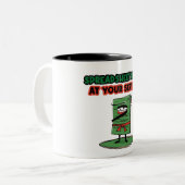 Spreadsheet ninja zu Ihrem Dienst! Funny Zitat Zweifarbige Tasse (Vorderseite Links)