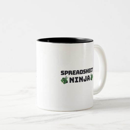 Spreadsheet ninja Zwei-Tone-Kaffee-Tasse Zweifarbige Tasse (VorderseiteRechts)