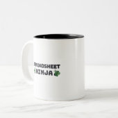 Spreadsheet ninja Zwei-Tone-Kaffee-Tasse Zweifarbige Tasse (Vorderseite Links)