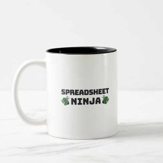 Spreadsheet ninja Zwei-Tone-Kaffee-Tasse Zweifarbige Tasse (Links)