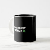 Spreadsheet ninja Zwei-Tone-Kaffee-Tasse Zweifarbige Tasse (Vorderseite Links)