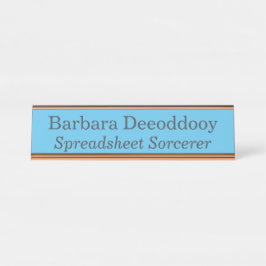 Spreadsheet Sorcerer Blue Schreibtischnamensplakette