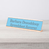 Spreadsheet Sorcerer Blue Schreibtischnamensplakette (Vorderseite )