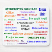 Spreadsheet Swear Words Funny Excel Geschenk Mousepad (Vorne)