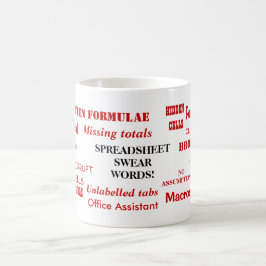 Spreadsheet Swear Words Funny Excel User Joke Kaffeetasse