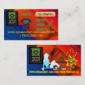 SPREADSHIRT SK8N KINDERhintergrund Visitenkarte (Vorne/Hinten)