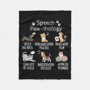 Sprech Paw-thologie Lustige Katzen Witze Sprech Sp Fleecedecke