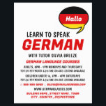 Sprechballon, Deutschkurs Flyer<br><div class="desc">Sprachballon,  Deutsch Sprachkurs Werbung Flyer durch den Business Card Store.</div>