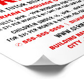 Sprechballon, Deutschkurs Poster (Ecke)