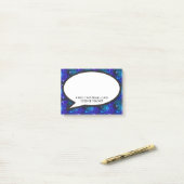 Sprechblase "Atomstruktur" Post-it Klebezettel (Auf Schreibtisch)