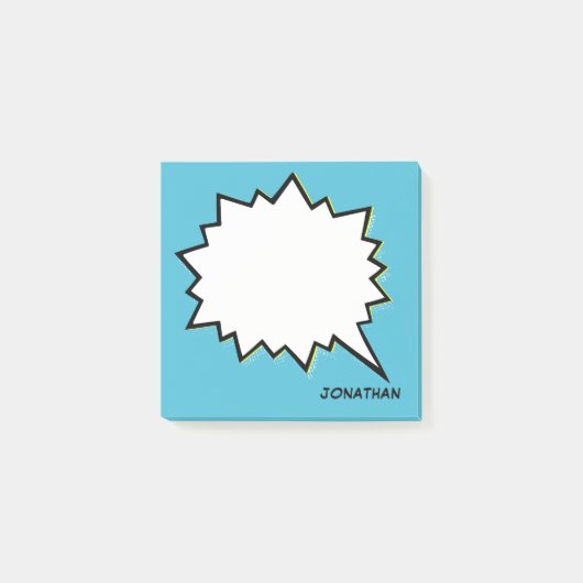 Sprechblase Comic personalisiert benutzerdefiniert Post-it Klebezettel (Vorderseite)