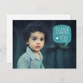 Sprechblase Danke, Post Card Postkarte (Vorne/Hinten)