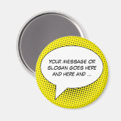 Sprechblase der Meldungsvorlage Magnet (Vorderseite/Rückseite)