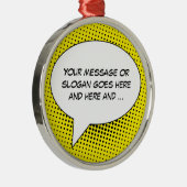 Sprechblase der Meldungsvorlage Ornament Aus Metall (Rechts)