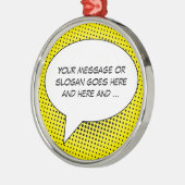 Sprechblase der Meldungsvorlage Ornament Aus Metall (Links)