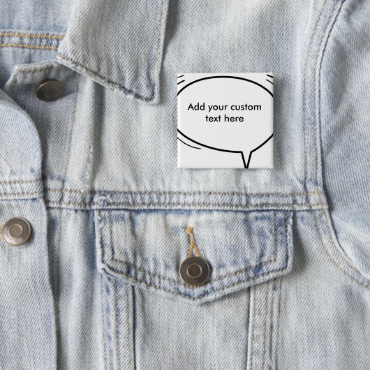 Sprechblase - Fügen Sie Ihren eigenen Text hinzu! Button (Beispiel)