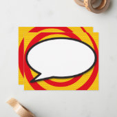 Sprechblase für Spaß Mitteilungskarte (Vorderseite/Rückseite Beispiel)