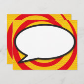 Sprechblase für Spaß Mitteilungskarte (Vorne/Hinten)