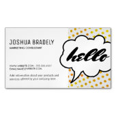 Sprechblase II / Dot Pattern Magnetische Visitenkarte (Vorderseite)