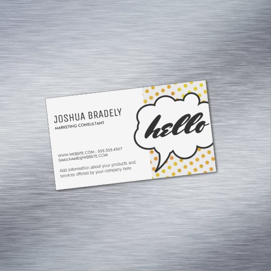 Sprechblase II / Dot Pattern Magnetische Visitenkarte (Beispiel)