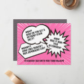 Sprechblase | Muttertag Dankeskarten Mitteilungskarte (Vorderseite/Rückseite Beispiel)