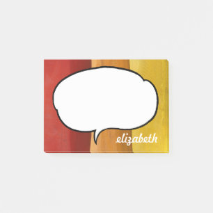Sprechblase Personalisierter Name Post-it Klebezettel
