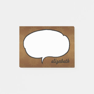 Sprechblase Personalisierter Name Post-it Klebezettel
