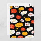 Sprechblase Postkarte (Vorne/Hinten)