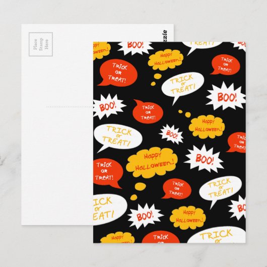 Sprechblase Postkarte (Vorne/Hinten)