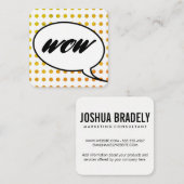 Sprechblase / Punktmuster Quadratische Visitenkarte (Vorne/Hinten)