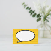 Sprechblase Spaß Retro Comic Buch Visitenkarte (Stehend Vorderseite)