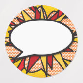 Sprechblase Spaß Retro Comic Pop Kunst Etiketten (Design 2)