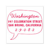 Sprechblase Zeichnend Rücksendeadresse für Familie Permastempel (Design)