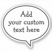 Sprechblasen-Aufkleber Aufkleber (Vorderseite)