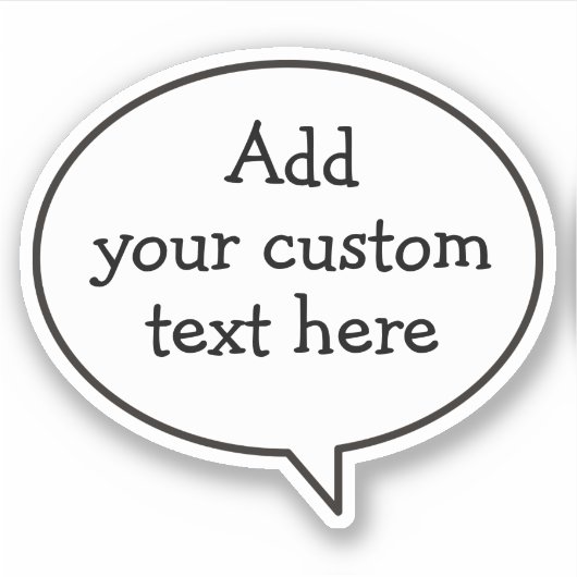 Sprechblasen-Aufkleber Aufkleber (Vorderseite)