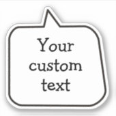 Sprechblasen-Aufkleber Aufkleber (Vorderseite)