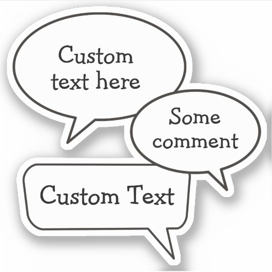 Sprechblasen-Aufkleber Aufkleber (Vorderseite)
