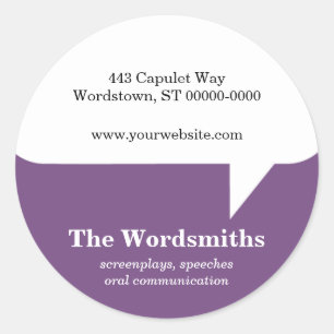 Sprechblasen-Aufkleber Runder Aufkleber