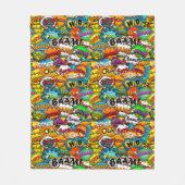 Sprechblasen-Comic-Fleece-Decke Fleecedecke (Vorderseite)